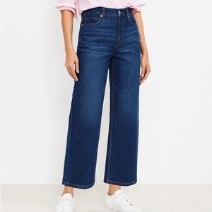 The Loft Curvy High Rise Wide Leg
Crop Jeans in Indigo Wash